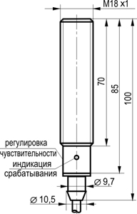 Габариты OSR AF42A5-43P-R5-LZ